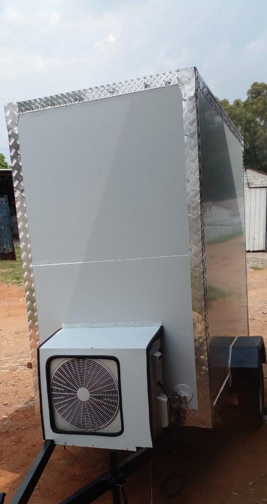 Mobile refrigerated freezer trailer